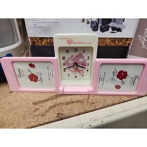 RARE Hello Kitty Family Photo Frame 1998 TRIFOLD PICTURE FRAME ALARM CLOCK
